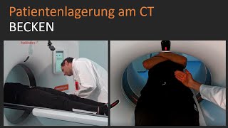 CT  Computertomographie Patientenlagerung und Einstellung für das Becken [upl. by Grodin]