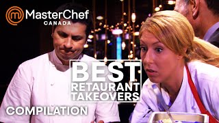 Best Restaurant Takeovers  MasterChef Canada  MasterChef World [upl. by Anawk]