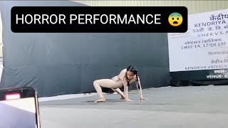 best horror performance😨 yoga dance youtubeshorts youtube viralvideo trending shorts video [upl. by Ulane317]