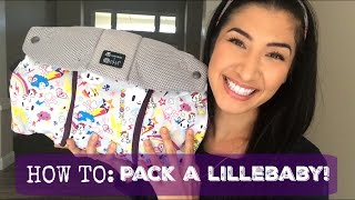 How To Pack a LILLEbaby Baby Carrier And Fold It Up [upl. by Rudy]