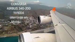 Conviasa Airbus 340200 landing in Maiquetia [upl. by Tadich]