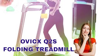 OVICX Q2S Folding Portable Treadmill Compact Walking Running Machine [upl. by Conroy]