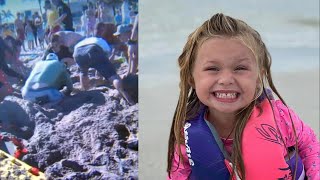 7YearOld Girl Dies After Sand Hole Collapses on Beach [upl. by Riddle]