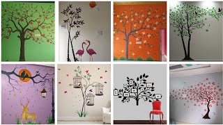 Latest Tree Wall Art Painting Design Ideas 2023  Wall Painting Tree Design Ideas  Wall Design [upl. by Sinai]