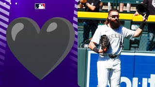 Rockies honor Charlie Blackmon in his FINAL game [upl. by Asirem]