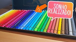 UNBOXING LÁPIS DE COR FABER CASTELL POLYCHROMOS 36 CORES SONHO REALIZADO [upl. by Aleirbag]