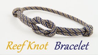 Reef Knot Square Knot Paracord Bracelet [upl. by Tiphani]