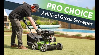 GreenSweep  Pro Series Artificial Grass Sweeper  The Landscapers Choice [upl. by Xonk]