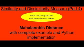 14 Mahalanobis distance with complete example and Python implementation [upl. by Drape]