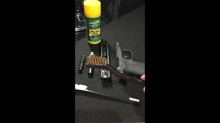 How to clean most pistols  cleaning Smith and wesson mp shield 9mm [upl. by Ilagam]