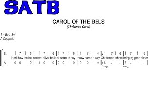 Carol Of The Bells  SATB – Berkas Untuk Latihan Paduan Suara [upl. by Nosnej]