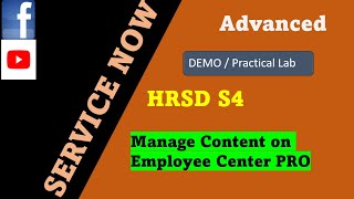 ServiceNow HRSD Session 4  How to manage content on employee centre pro  HRSD  ServiceNow [upl. by Norvall]