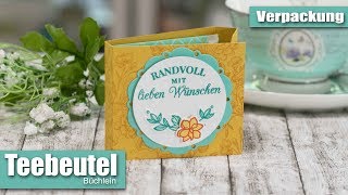 TeebeutelBüchlein  Produktreihe Teestube  Verpackung  Stampin Up [upl. by Ameehsat]