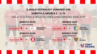 TURNAJ 3 KOLA EXTRALIGY JUNIORŮ U20 hala TJ Slavia Hradec Králové  2 12 2023 [upl. by Barton]