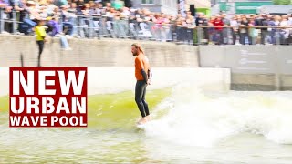 First Urban Wave Pool Rif010 Rotterdam  Longboard Surfing Session RAW FOOTAGE [upl. by Tab]