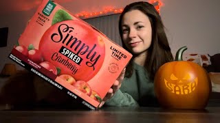 ASMR • Simply Spiked Apple Cranberry Review 🍎 Whisper Ramble [upl. by Shue911]