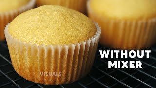 Perfect Vanilla Cupcakes  Vanilla Cupcakes without mixer  Easy Cupcakes [upl. by Halludba]