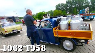 OPEL 15R2 1962 FIAT 500C 1958 BMW 520IA U9 1990 VOLKSWAGEN VW 1200 CABRIOLET 1965 Retro Cars [upl. by Sellers]