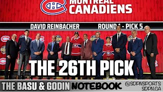 What should the Canadiens do with the 26th overall pick  The Basu amp Godin Notebook [upl. by Galatea255]