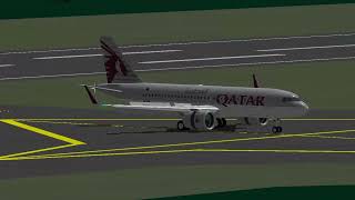 Qatar Airways A320 Landing [upl. by Esilahc]