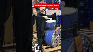 Halloween robots love to sing youtube shorts halloween skeleton robot music [upl. by Najtsirk890]