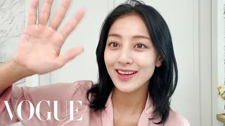 TWICEs JIHYO on Skin Care amp Soft Blush Makeup  Beauty Secrets  Vogue [upl. by Cyrillus]