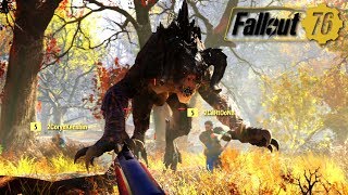 Exclusive Early Fallout 76 Multiplayer Gameplay 2 Deathclaws On Deathclaw Island amp Super Mutant Army [upl. by Akins477]