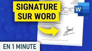 Ajouter votre signature sur Word [upl. by Naek]