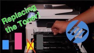 How to Replace the Toner on the HP Color Laserjet Pro MFP 277dw [upl. by Ecyac222]