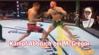 mc gregoriano vs dustin poirier McGregor Kampf Abbruch nach Verletzung mcgregorsport [upl. by Merideth]