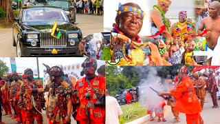 Otumfuo Osei Tutu II Storms Ga Mantse Palace After 78yrs of historic visit otumfuo oseitutu [upl. by Ronacin563]