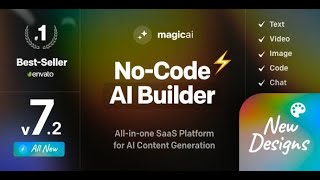 MagicAI v722  OpenAI Content Text Image Chat Code Generator as SaaS Part  2  Nulled Code [upl. by Maclaine146]