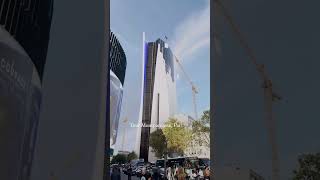 Travaux transformation tour Montparnasse en Playstation 5 géante [upl. by Alarise]