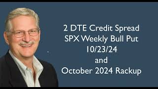 2 DTE Credit Spread Strategy  Oct Rackup [upl. by Iznek]