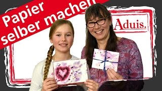 Papier schöpfen  Papier selber machen mit Kinder [upl. by Bellina]