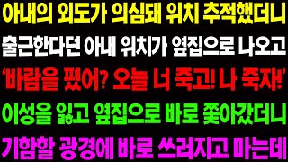 실화사연 아내의 외도가 의심돼 위치 추적했더니 출근 한다던 아내 위치가 옆집으로 나오는데 사이다 사연 감동사연 톡톡사연 [upl. by Bert556]