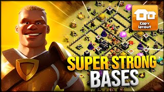 NEW TH9 BASE WITH LINKSUPER STRONG BASES Clash of clans [upl. by Eceinwahs940]