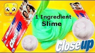 Closeup toothpaste 1 Ingredient Slime Only Toothpaste  Easy Slime Recipe No Glue No Borax [upl. by Pratt745]