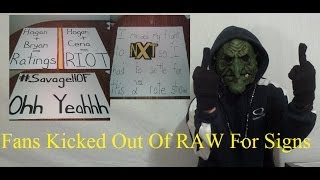 Fans Kicked Out Of RAW For Signs [upl. by Enimzaj]