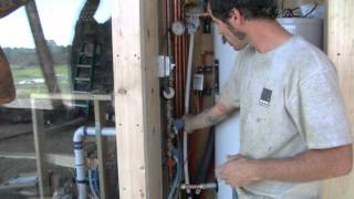 Hot water systems inside an Earthship [upl. by Algie]