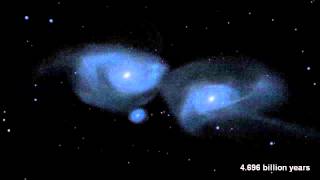 Milky Way and Andromeda Galaxies Collision Simulated  Video [upl. by Allana752]