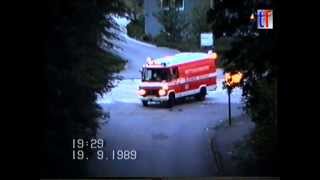 Feuerwehr Stuttgart Alarmfahrt RTW NEF DRKRTW  1989 [upl. by Dogs775]