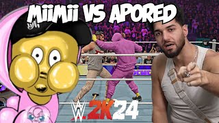 miimii vs ApoRed in WWE2K24 [upl. by Maxie764]