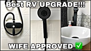 Best And Easy Shower Upgrade For Your RV  Passed The Water Pump Test [upl. by Luht]