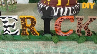 Letras decoradas safari  DIY [upl. by Nathanson]