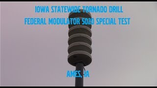 Federal Signal Modulator 5020  Iowa Statewide Tornado Drill Siren Test  Ames IA [upl. by Orelia203]