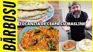 TOCANITA DE CEAPA CU MASLINE SI TURTE COAPTE IN TIGAIE  RETETE DE POST [upl. by Aserehtairam]