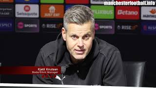 Kjetil Knutsen  BodoGlimt Manager on his sides 32 defeat at Man Utd in the Europa League [upl. by Volnay]