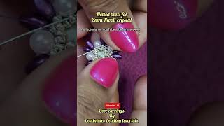 Netted bezel for 8mm Rivoli beadmates446 beadingtutorials click on ▶️ to watch full tutorial [upl. by Brodench]