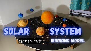 Solar System working model with thermocol balls NakulSahuArt school project [upl. by Atalaya]